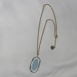 Kendra Scott Gold Necklace with Blue Pendant